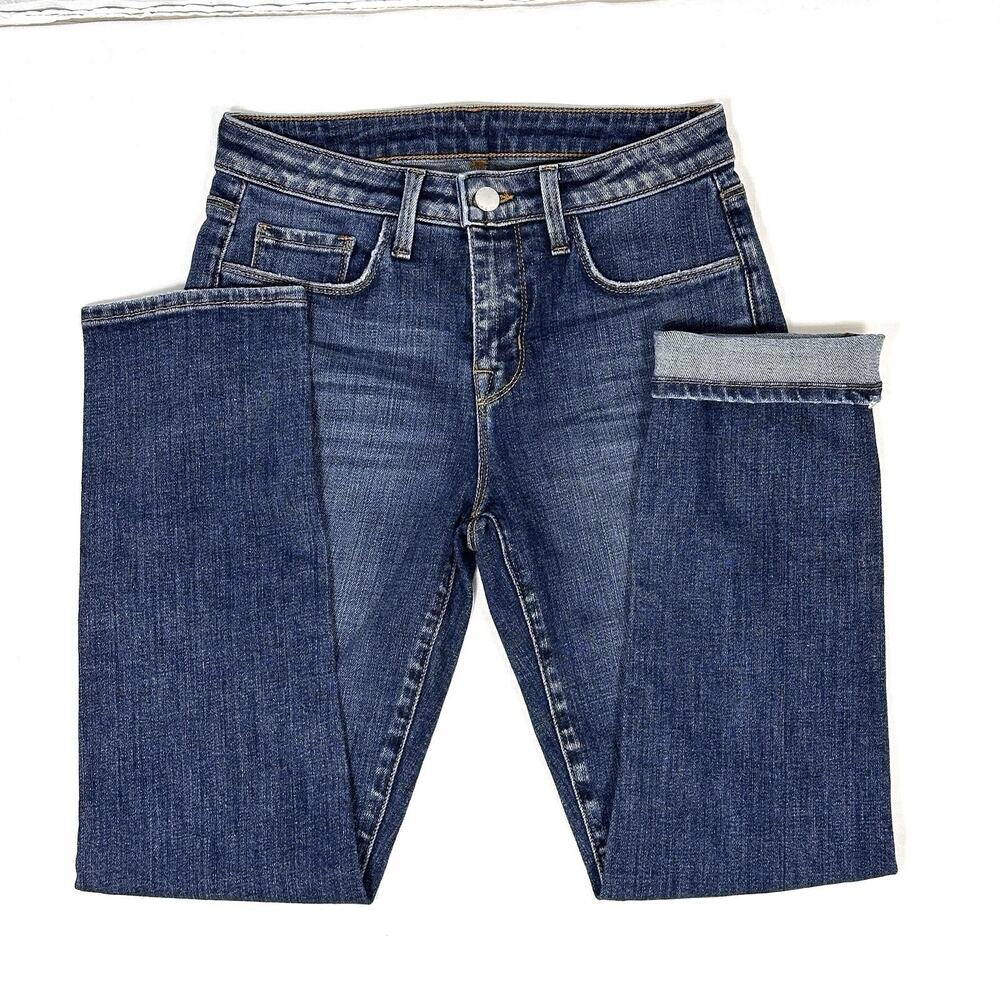 NWOT L’Agence Skinny Leg Jeans Women's Small Size Blue Denim Mid Rise 5-Pocket
